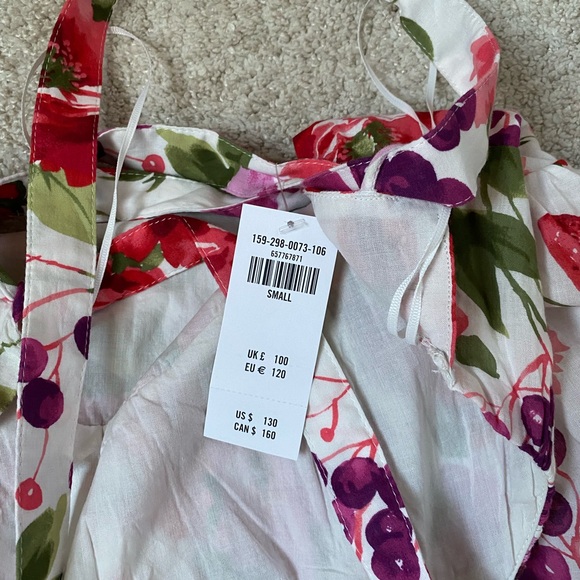 Abercrombie and Fitch- Floral Lace-Up Back Tiered Maxi Dress - Picture 4 of 5